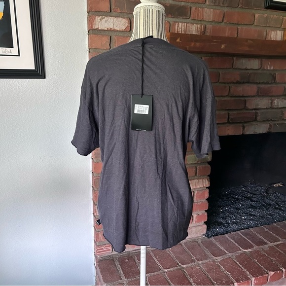NWT Afends x Fran Little Dreamer Hemp Oversized Tee in Charcoal Gray Sz XS - Picture 5 of 7